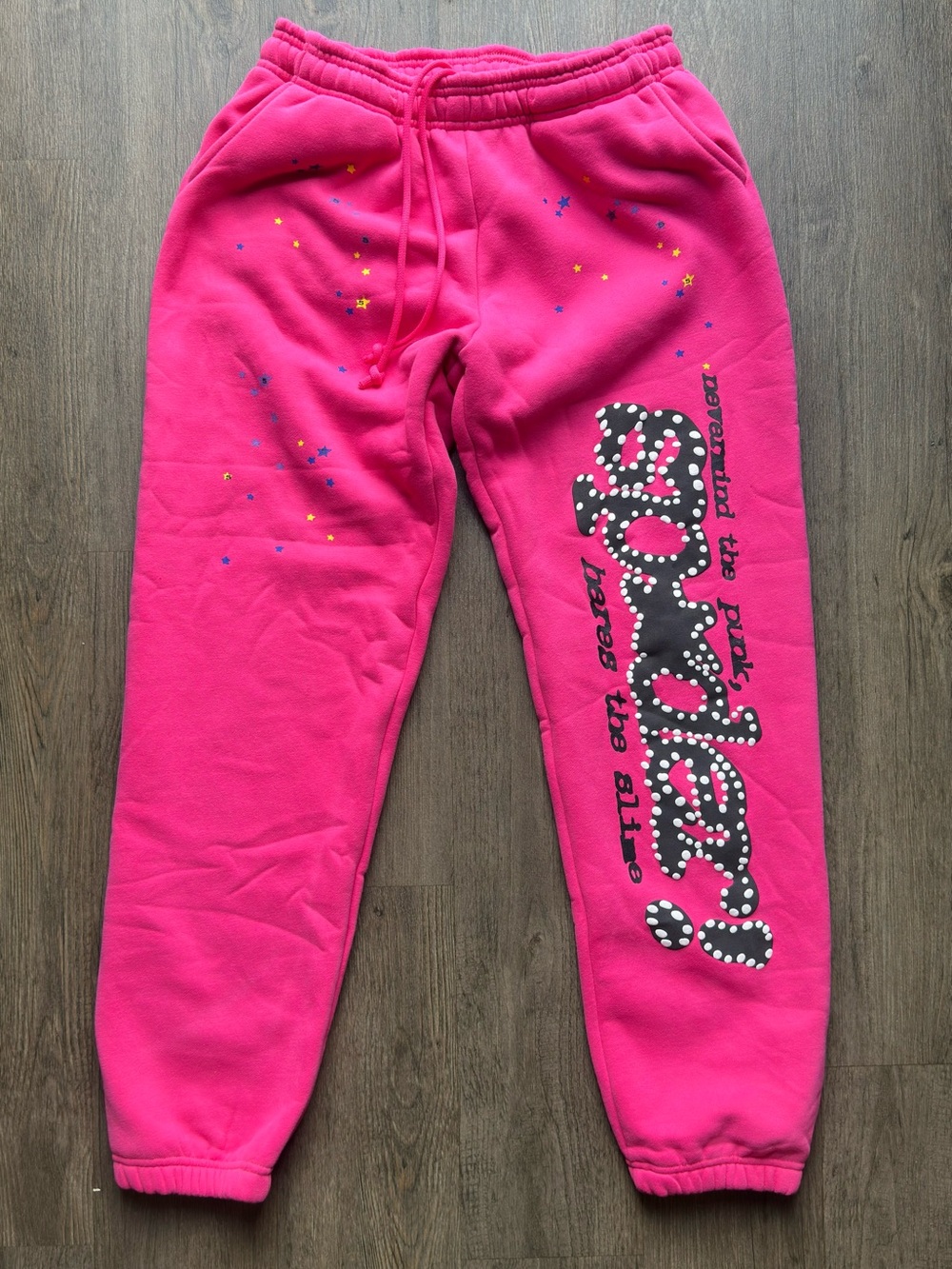 PINK SP5DER SWEATPANTS